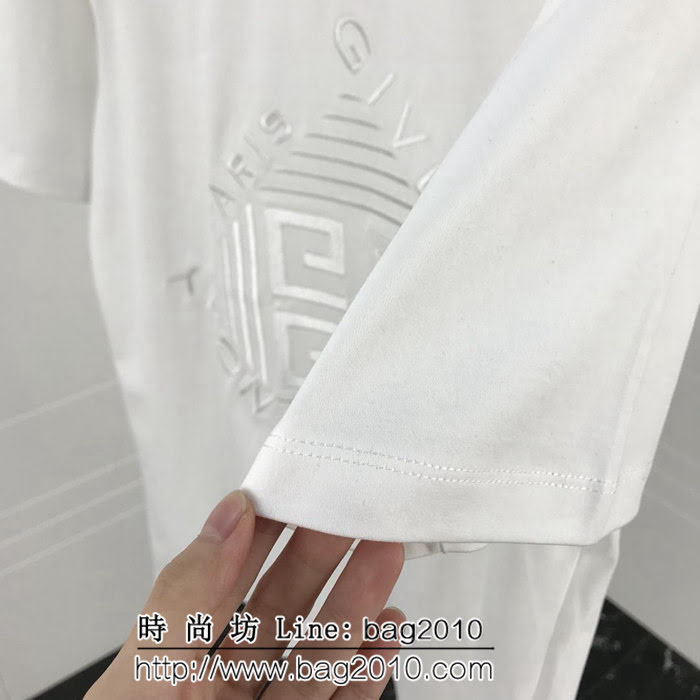 Gvc紀梵希 19ss早春新款短袖 菱形重工刺繡圖案 定制原版純棉面料 高版本男女同款 ydi2033